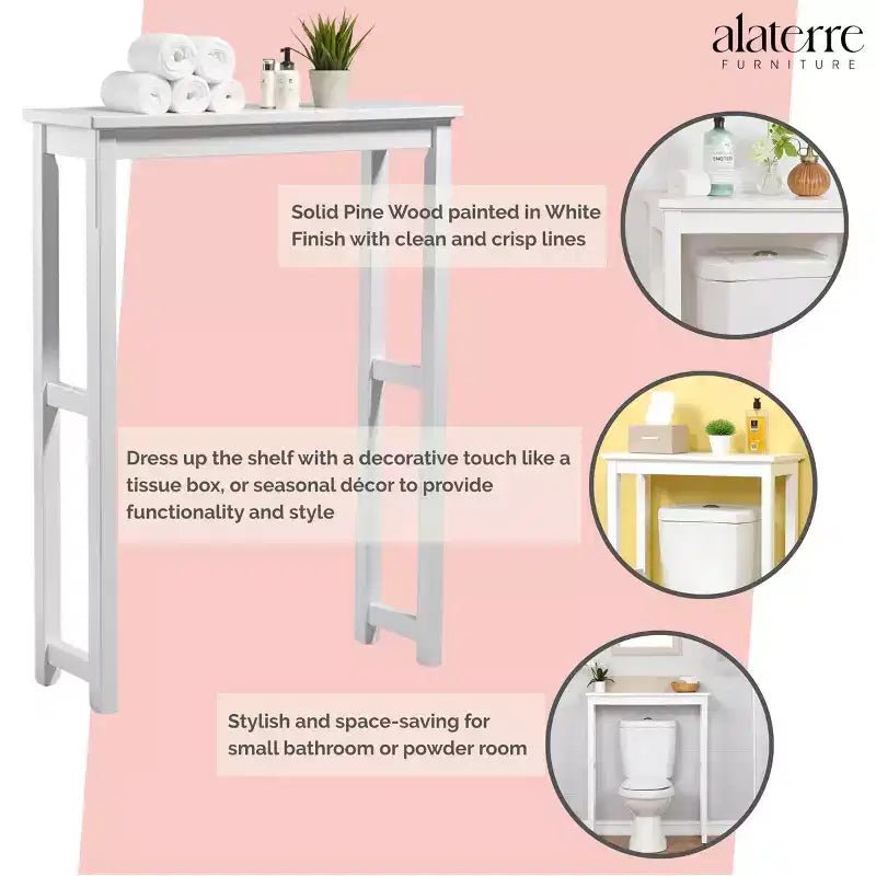 Over The Toilet Etagere White