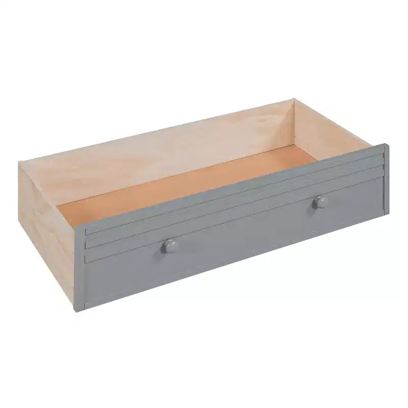 Twin over Twin Bunk Bed with Storage Staircase, Slide and Drawers, Desk with Drawers and Shelves