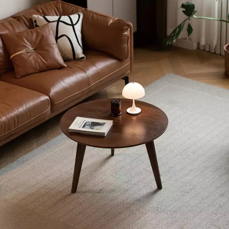 Coffee Table with Shelf Solid Wood Top Board Coffee table