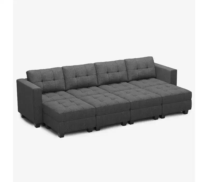 Modular Weave Sleeper Sofa with Storage Seat (8 Seats + 6 Sides)