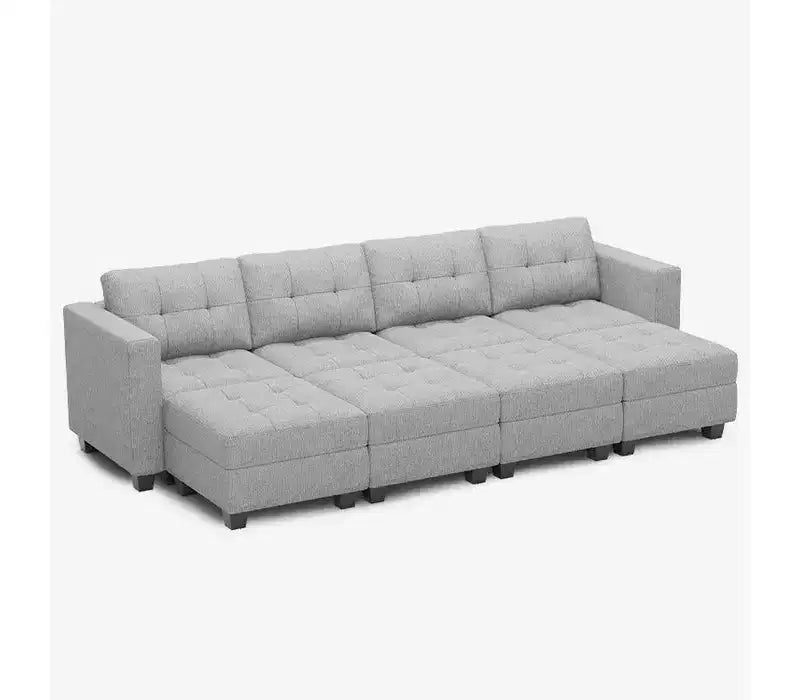 Modular Weave Sleeper Sofa with Storage Seat (8 Seats + 6 Sides)