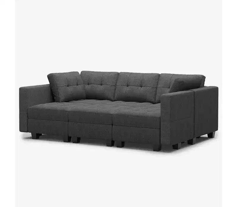 Modular Weave Sleeper Sofa with Storage Seat (6 Seats + 7 Sides)