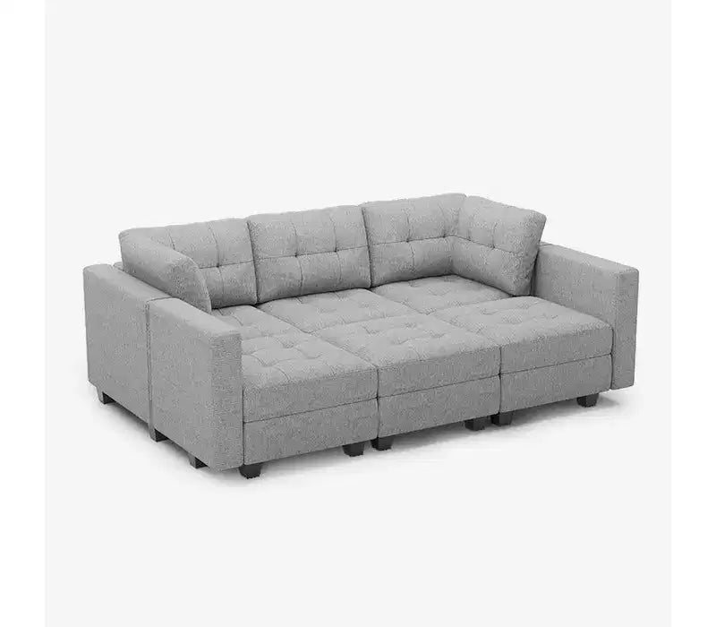 Modular Weave Sleeper Sofa with Storage Seat (6 Seats + 7 Sides)