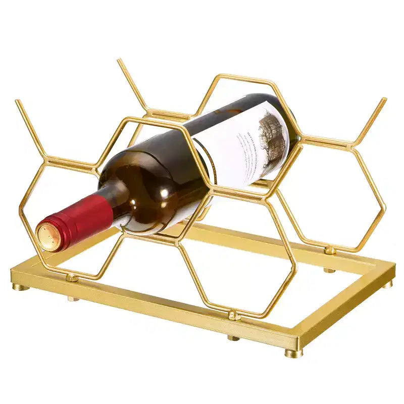 Countertop Freestanding Geometric Space Saving Wine Rack