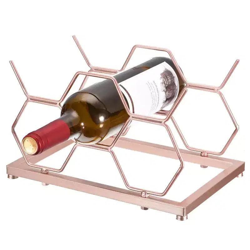 Countertop Freestanding Geometric Space Saving Wine Rack