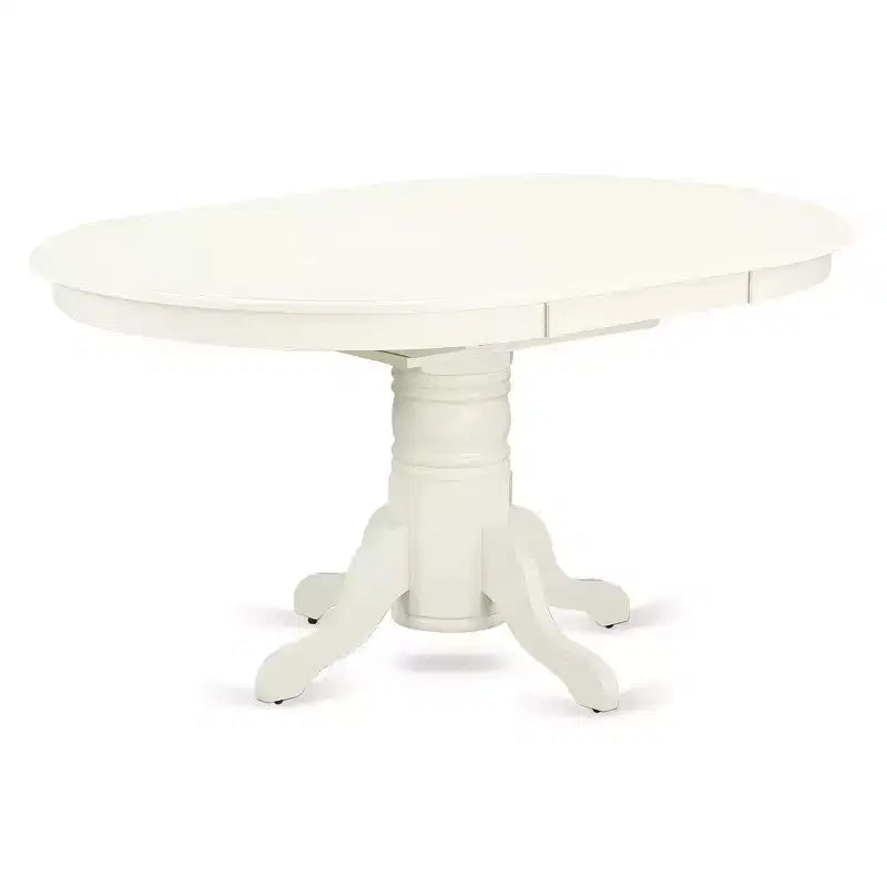 Linen White 5 Piece Kitchen Table and Chair Set Modern Style