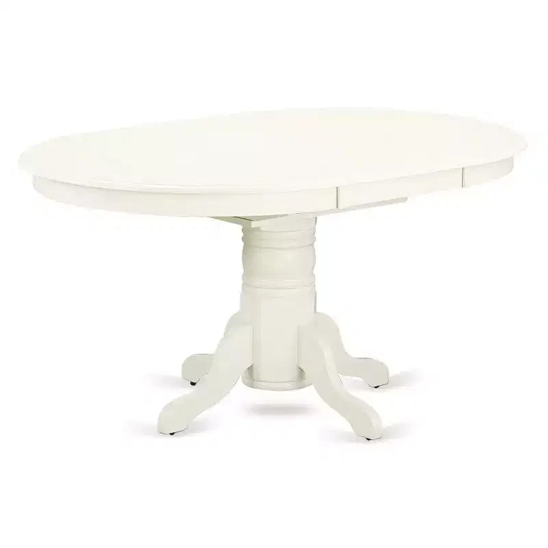 Linen White 5 Piece Kitchen Table and Chair Set Modern Style