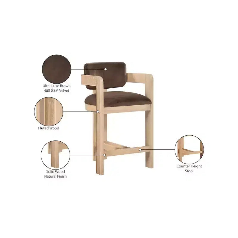 Velvet Bar Stool