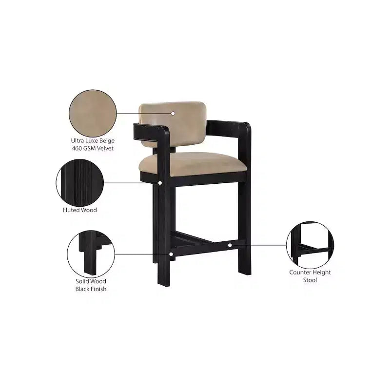 Velvet Bar Stool