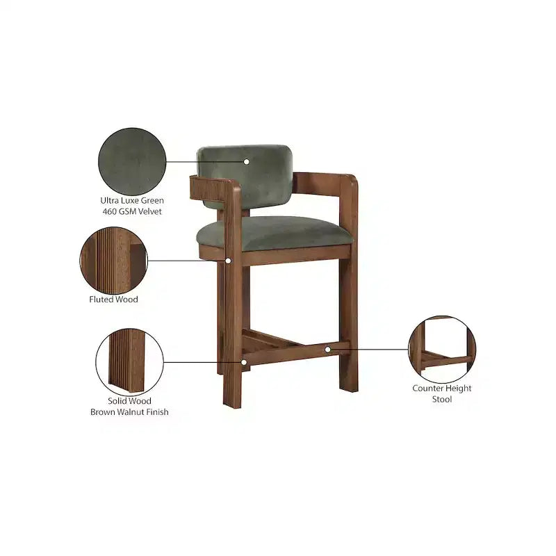 Velvet Bar Stool