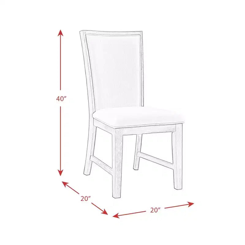 Slat Back Side Chair Set Toasted Walnut: Upholstered, Polyester, Wood Frame, 300lb Capacity