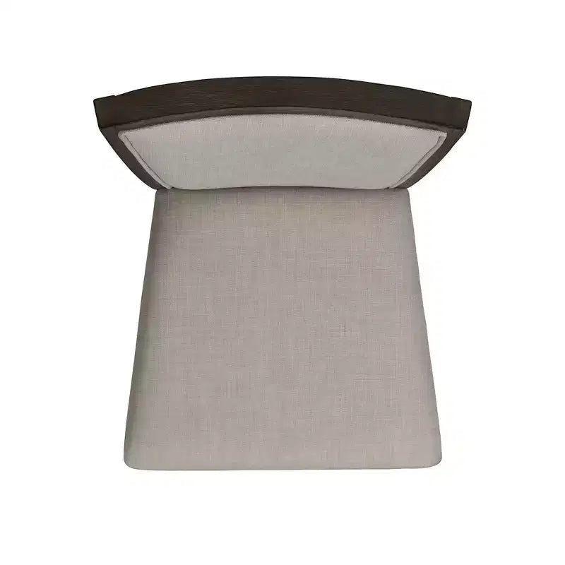 Slat Back Side Chair Set Toasted Walnut: Upholstered, Polyester, Wood Frame, 300lb Capacity
