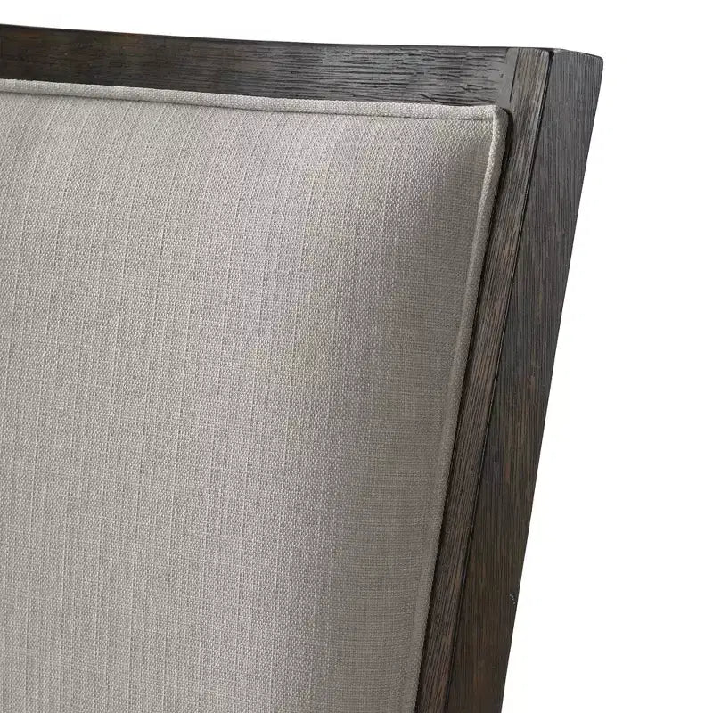 Slat Back Side Chair Set Toasted Walnut: Upholstered, Polyester, Wood Frame, 300lb Capacity