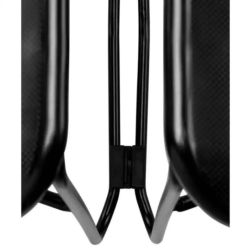 2pk Multi Purpose Ultra Compact Stack Chair Black: Sled Base, Polypropylene, No Assembly Required