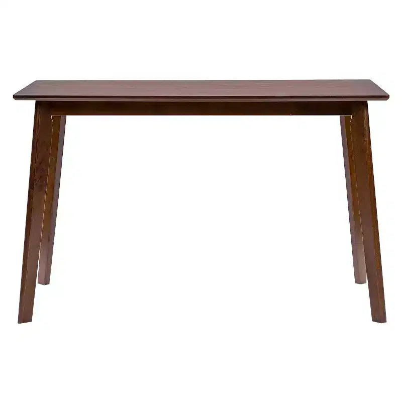 5pc Sumner Mid-Century Style Dining Set Brown/Black: Rectangle Table, 4 Upholstered Chairs
