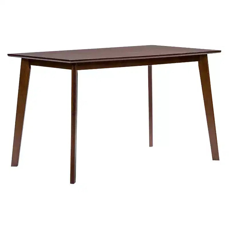 5pc Sumner Mid-Century Style Dining Set Brown/Black: Rectangle Table, 4 Upholstered Chairs