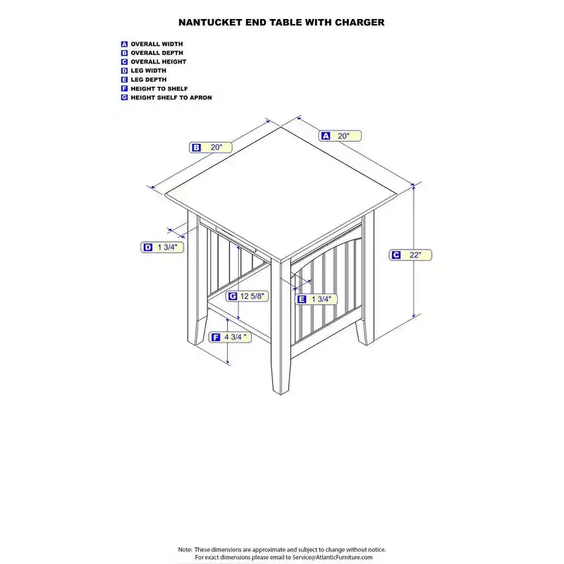 End Table with Charger