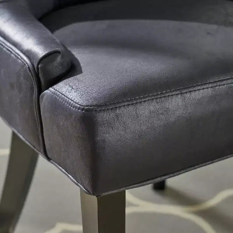 Set of 2 Traditional Microfiber Dining Chair
