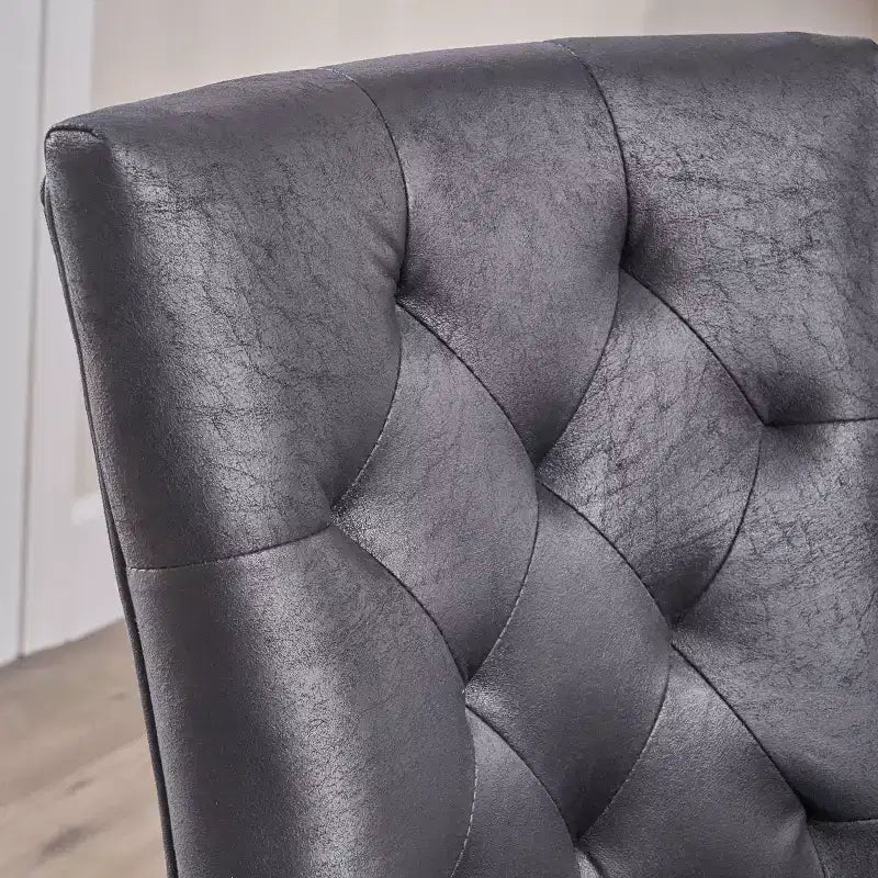 Set of 2 Traditional Microfiber Dining Chair