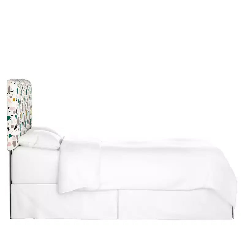 Upholstered Headboard Terrazzo Emerald Ochre