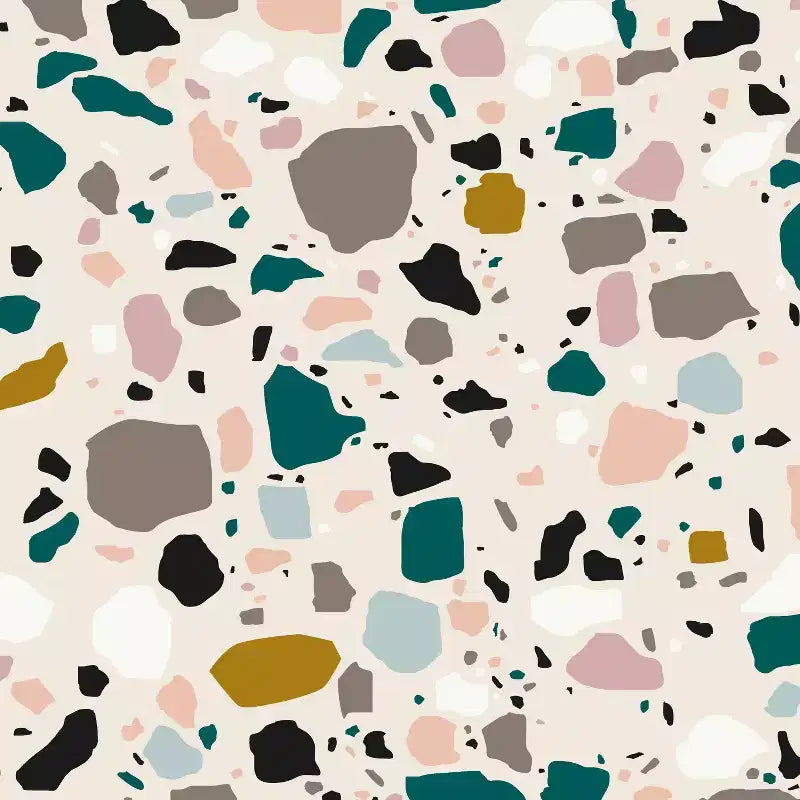 Upholstered Headboard Terrazzo Emerald Ochre