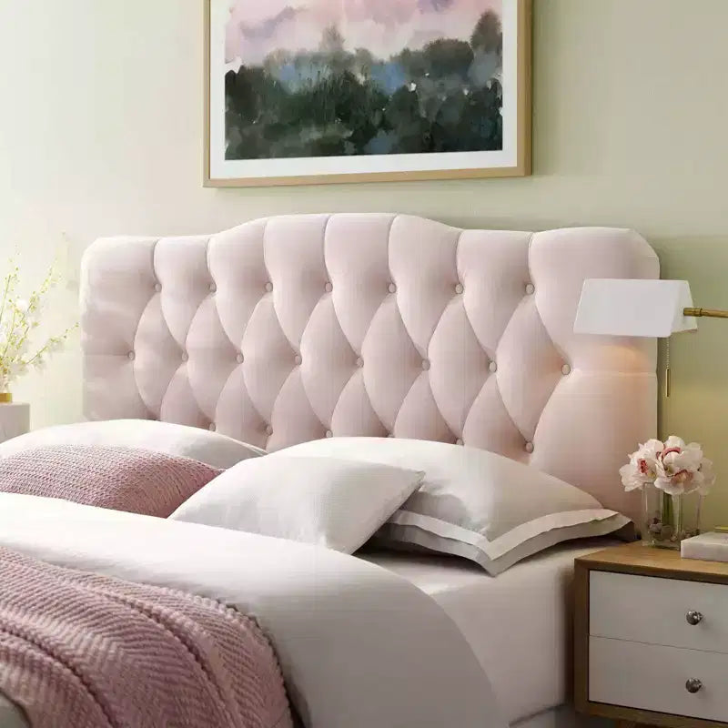 Full Diamond Tufted Performance Velvet Headboard