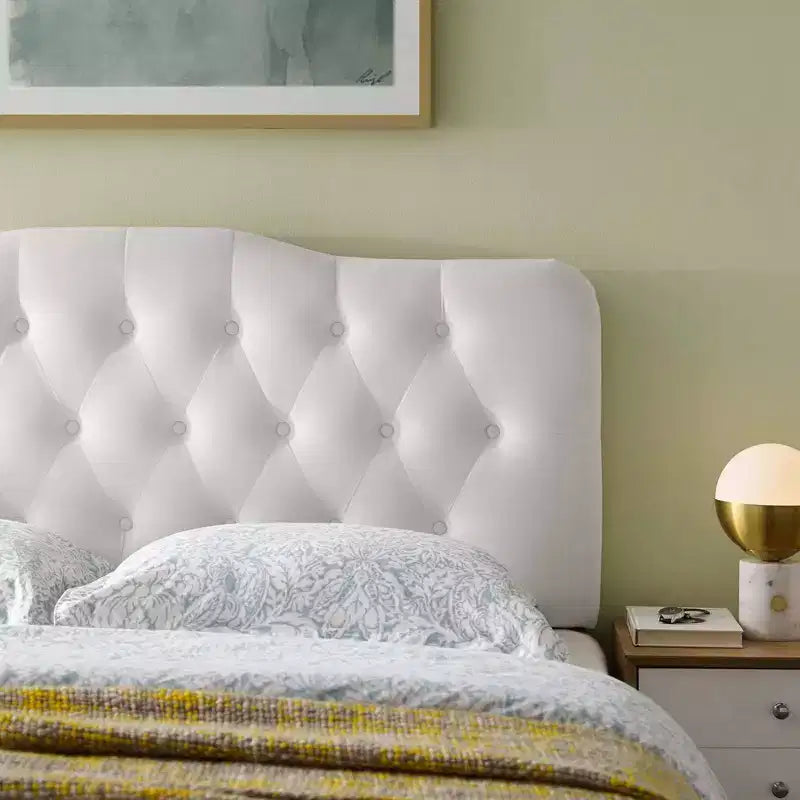 Full Diamond Tufted Performance Velvet Headboard