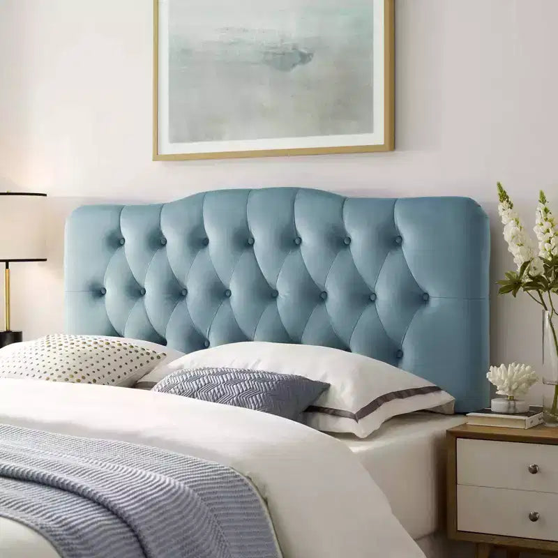 Full Diamond Tufted Performance Velvet Headboard