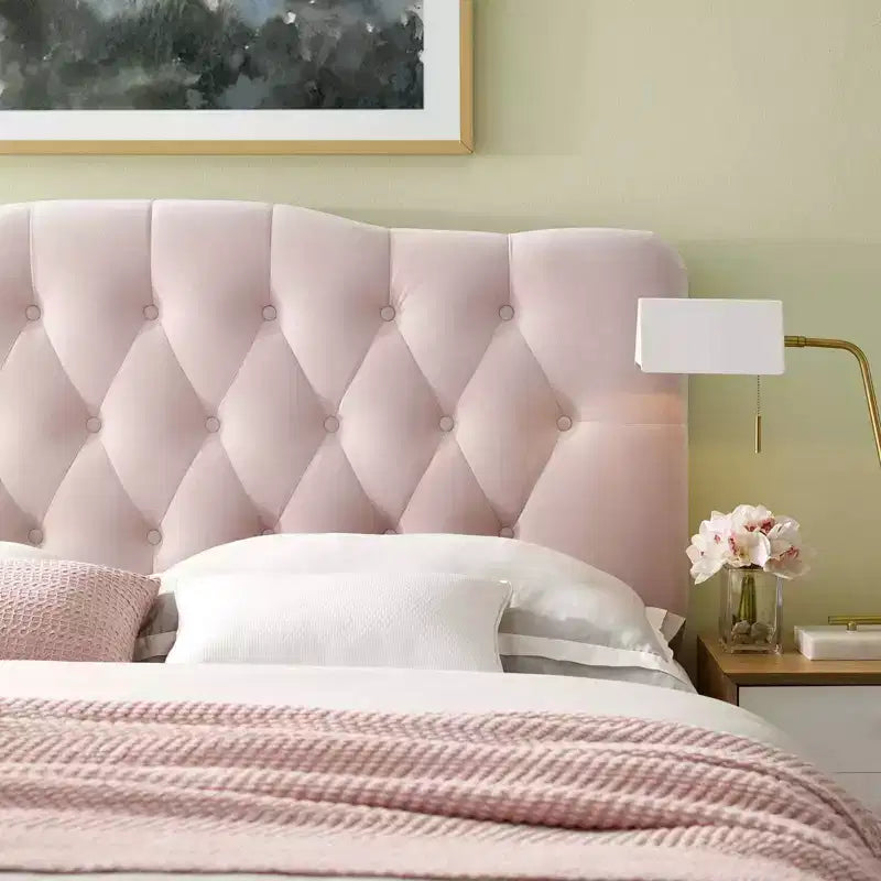 Full Diamond Tufted Performance Velvet Headboard