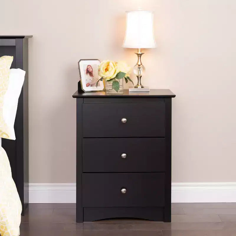 3 Drawer Tall Nightstand Drifted