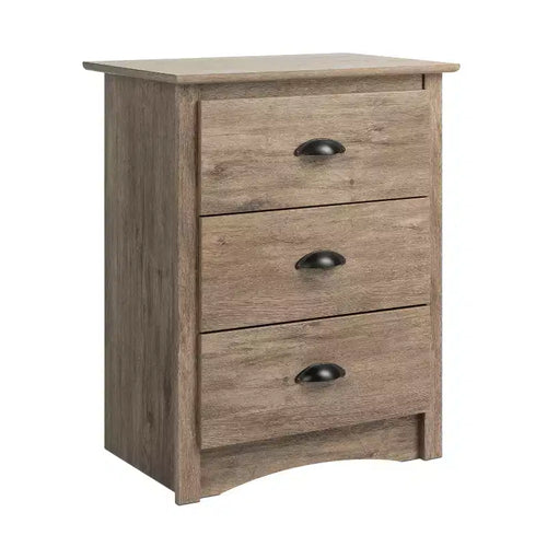 3 Drawer Tall Nightstand Drifted
