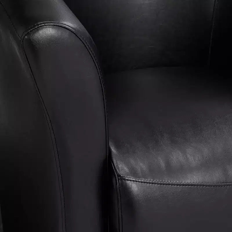 31 Wide Rivera Black Swivel Accent Club Chair