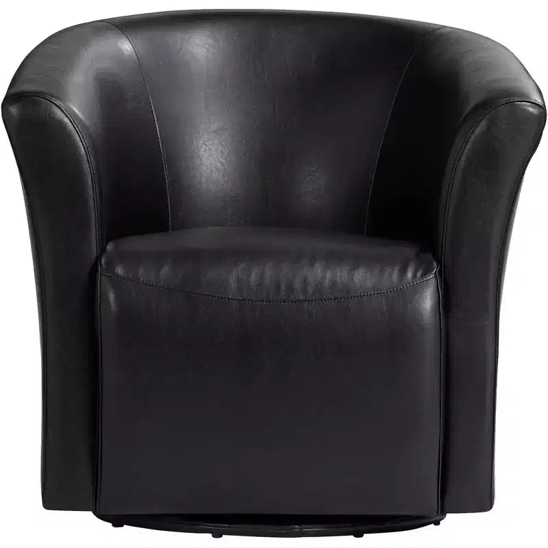 31 Wide Rivera Black Swivel Accent Club Chair