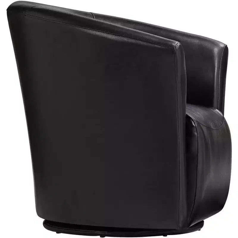 31 Wide Rivera Black Swivel Accent Club Chair