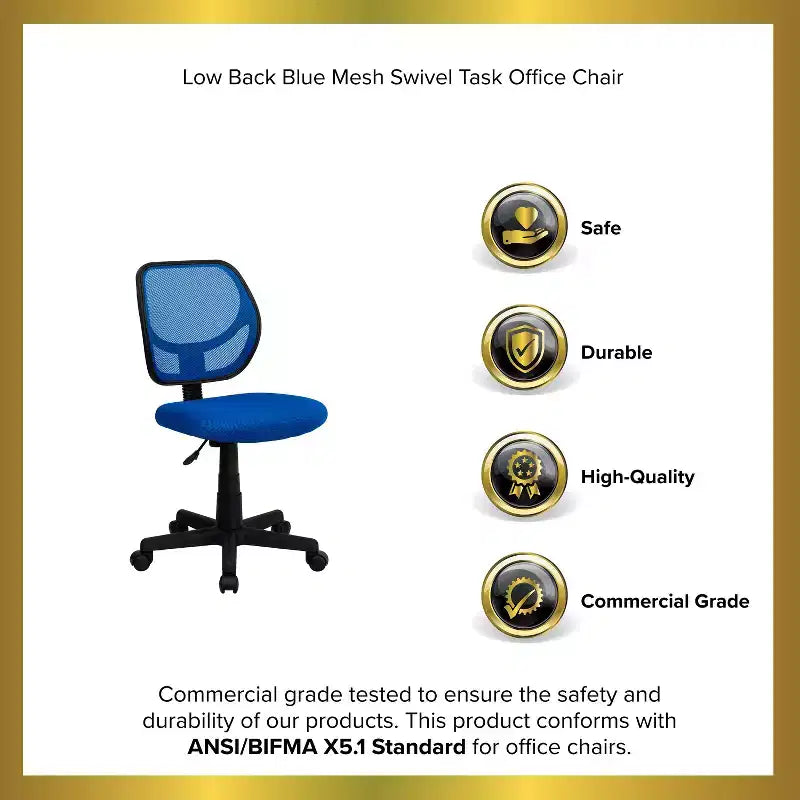 Mid-Back Mesh Swivel Task Office Chair with Curved Square Back