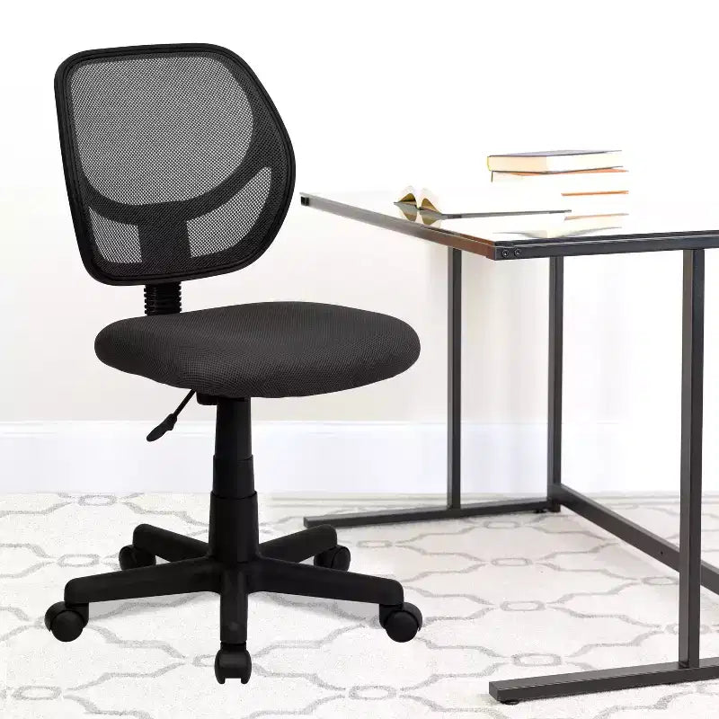 Mid-Back Mesh Swivel Task Office Chair with Curved Square Back