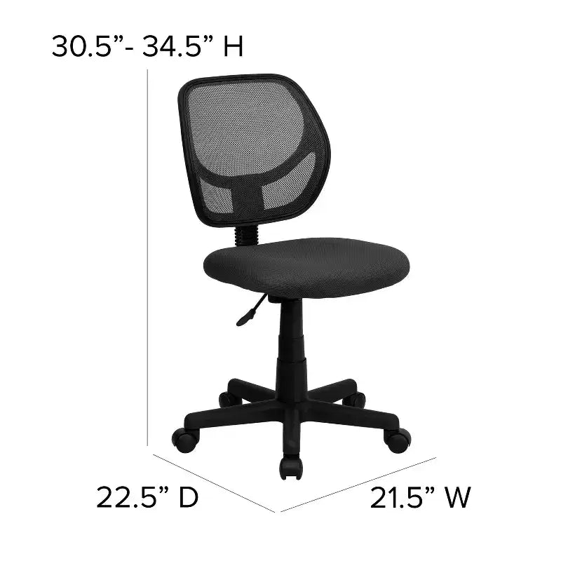 Mid-Back Mesh Swivel Task Office Chair with Curved Square Back