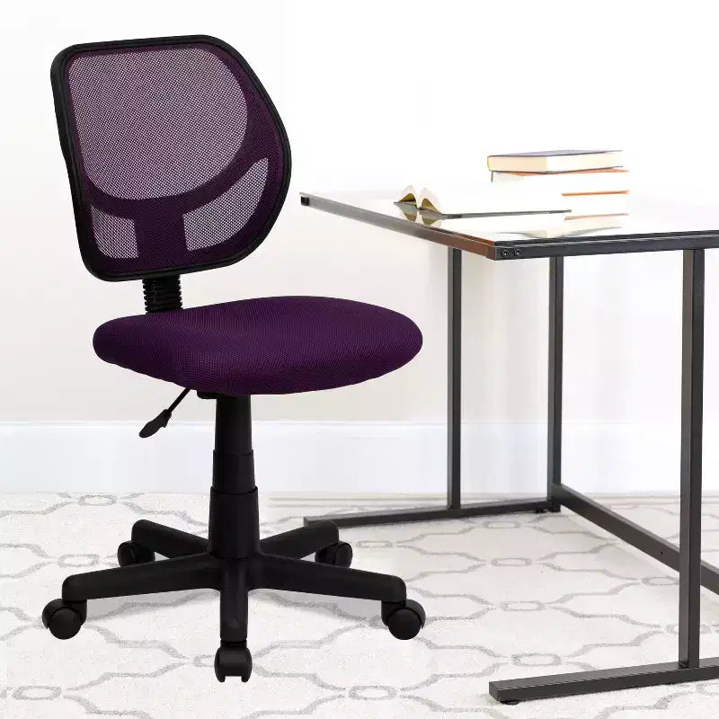 Mid-Back Mesh Swivel Task Office Chair with Curved Square Back