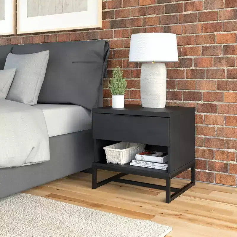 Modern Drawer Storage Nightstand